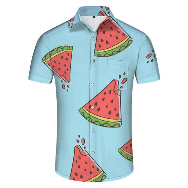 
Men's Watermelon Hawaiian Shirt Funny Men's Hawaiian Shirt Short Sleeve Button Down Summer
                