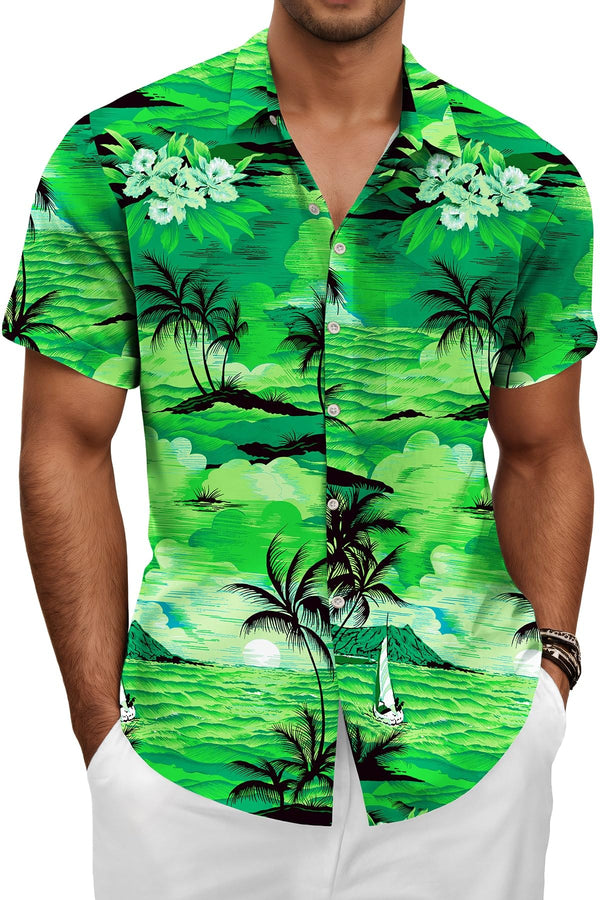 
Hawaiian Shit for Men Beach Summer Mens Buton Down Short Sleeve Shit Tropical Vacation Casual Clothes
                