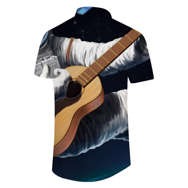 
Outer Space Astronaut Fashion Guitar Men's 3D Printed Short Sleeve Shirt Pattern Short Sleeve Shirt Casual Retro Style Abstract Short Sleeve Shirt Music
                