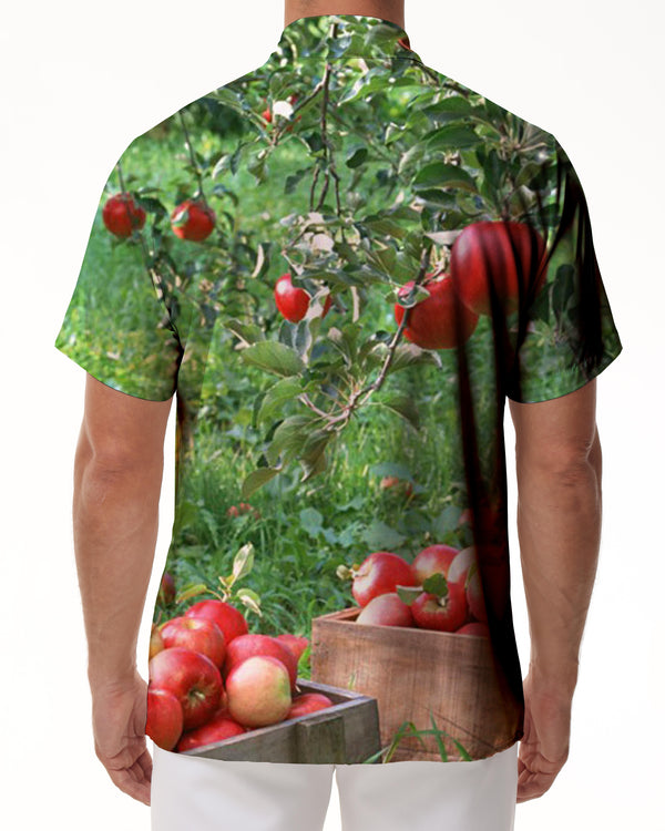 
3D printing water casual loose men's casual loose personality short-sleeved casual shirt button-down lapel fashion style short-sleeved shirt
                