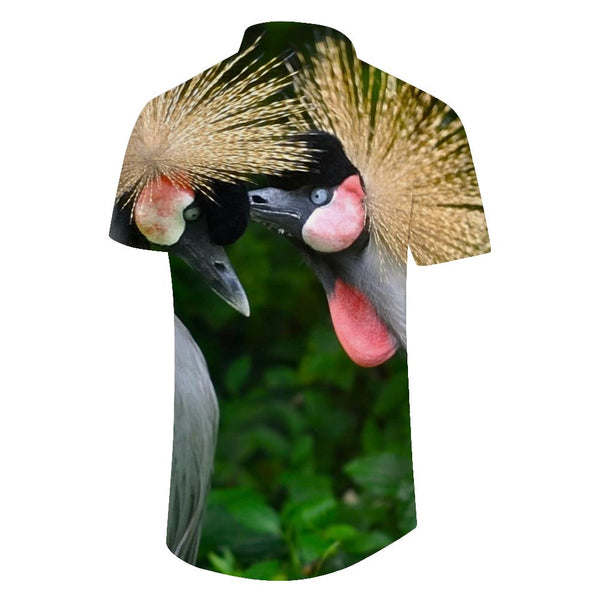 
Men's casual short-sleeved comfortable breathable fashionable daily travel short-sleeved shirt Hawaiian four seasons tropical short-sleeved shirt animal
                