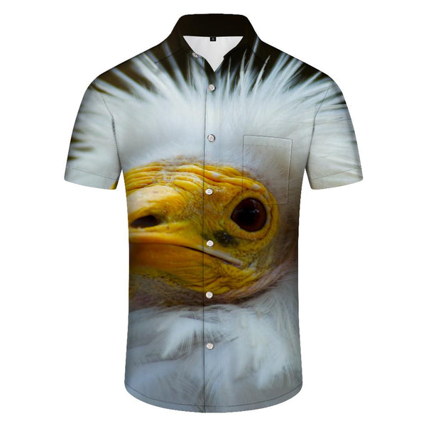 
Forest Bald Eagle Men's Casual Short Sleeve Shirt Button-Down Dress Shirt Summer Hawaiian Shirt Fashion
                