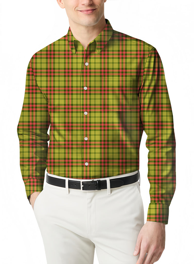 Contemporary Flannel a Sleek Plaid Long Sleeve Shirt with a Slim Fit