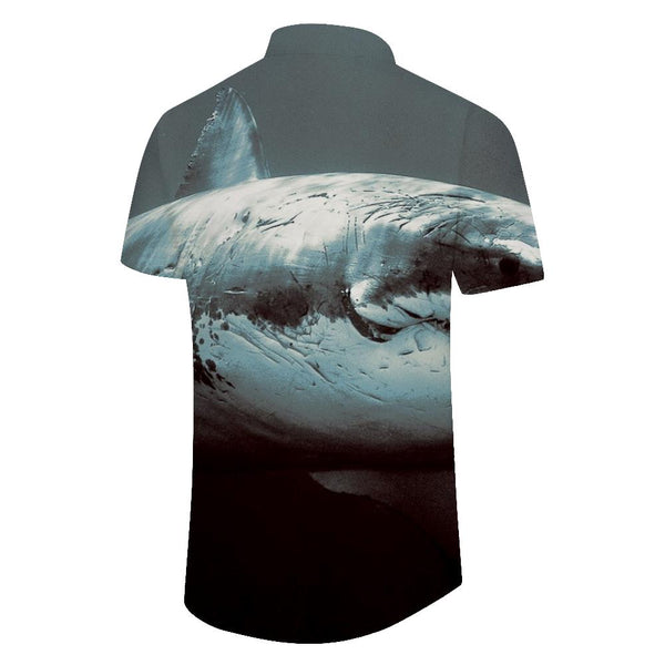 
Blue Shark Deep Sea 3D Digital Printing Men's Short Sleeve Button Shirt Hawaiian Casual Holiday Party
                