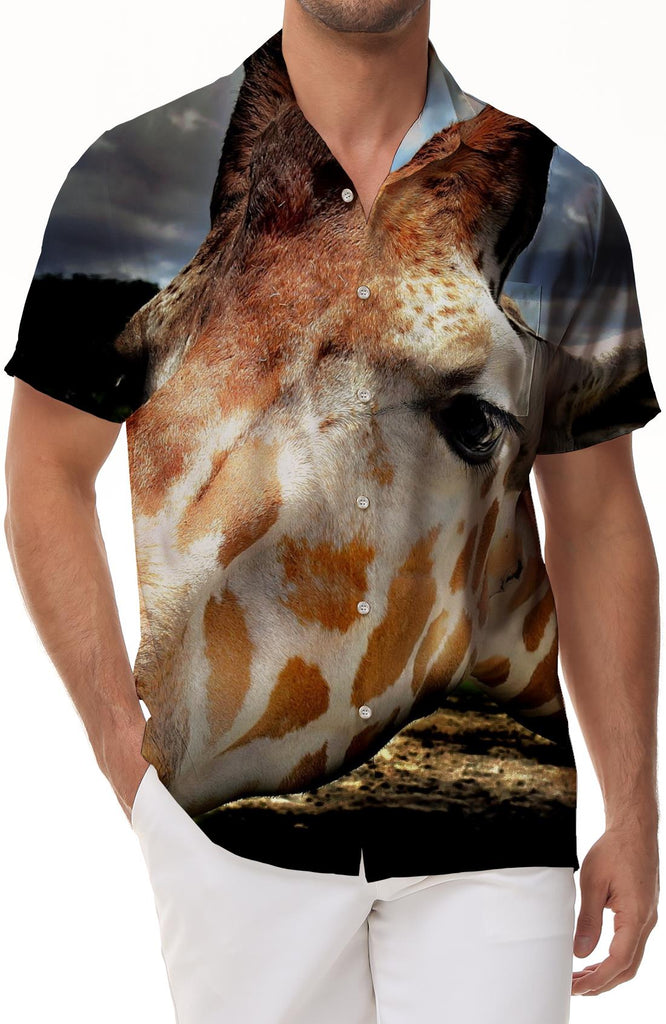 New Men's Short Sleeve Hawaiian Shirt 3D Printed Beach Shirt Loose Shirt Vintage Men's Shirt