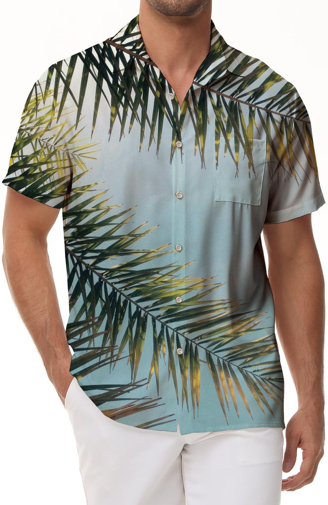 Vacation travel beach fashion trend leisure 3D digital printing short sleeve tropical Hawaii short sleeve shirt daily simple
