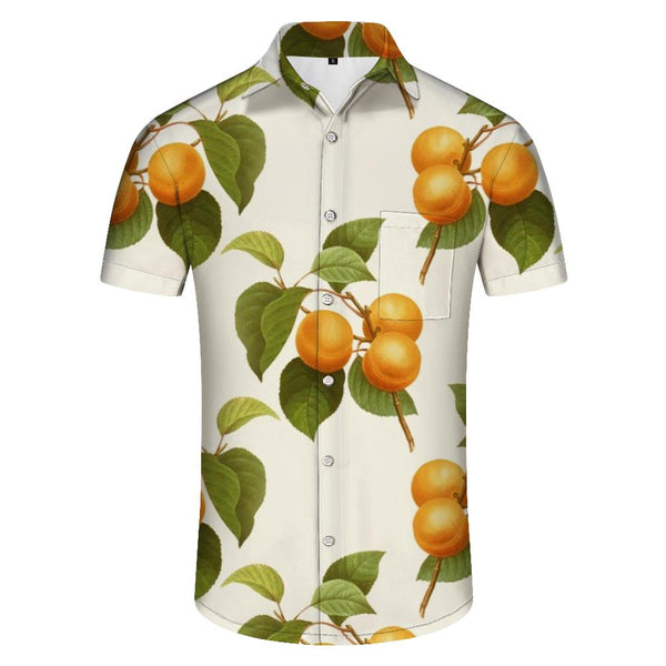 
Gold Peach 3D Printed Pattern Men's Shirt Fashion Hawaiian Lapel Shirt Casual Street Lapel Shirt Tops
                