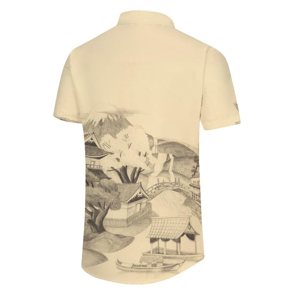 
Men's Shirt White Short Sleeve Lapel Running Shirt Hawaiian Shirt Sports Shirt Light Men's Beach Shirt Street Casual Outdoor Spring Summer
                