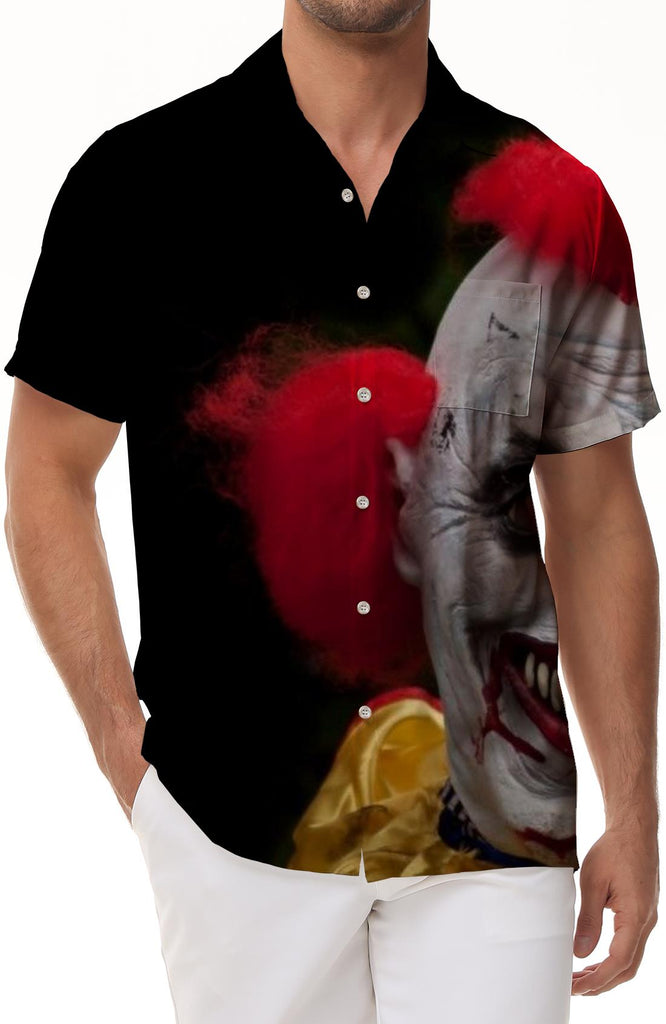 Hawaiian Button Tropical Jungle Short Sleeve Shirt 3d Print Shirt Men Street Short Sleeve Tops Harajuku Lapel Button Loose Shirt Summer