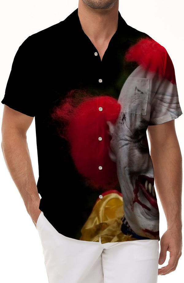 Hawaiian Button Tropical Jungle Short Sleeve Shirt 3d Print Shirt Men Street Short Sleeve Tops Harajuku Lapel Button Loose Shirt Summer