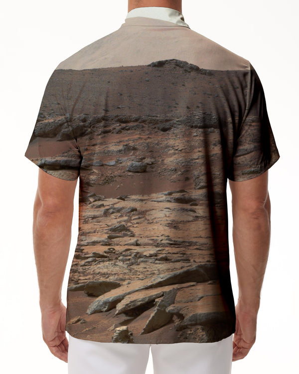 
Desert button down shirt retro Hawaiian lapel pocket shirt summer beach short sleeve shirt clothes
                