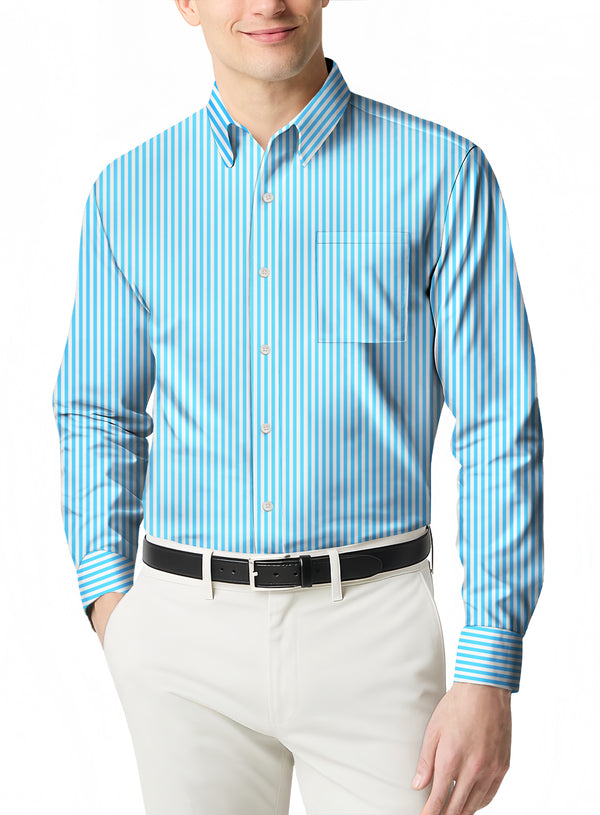 The Everyday Men's Polo a Casual Long Sleeve Shirt with a Print
