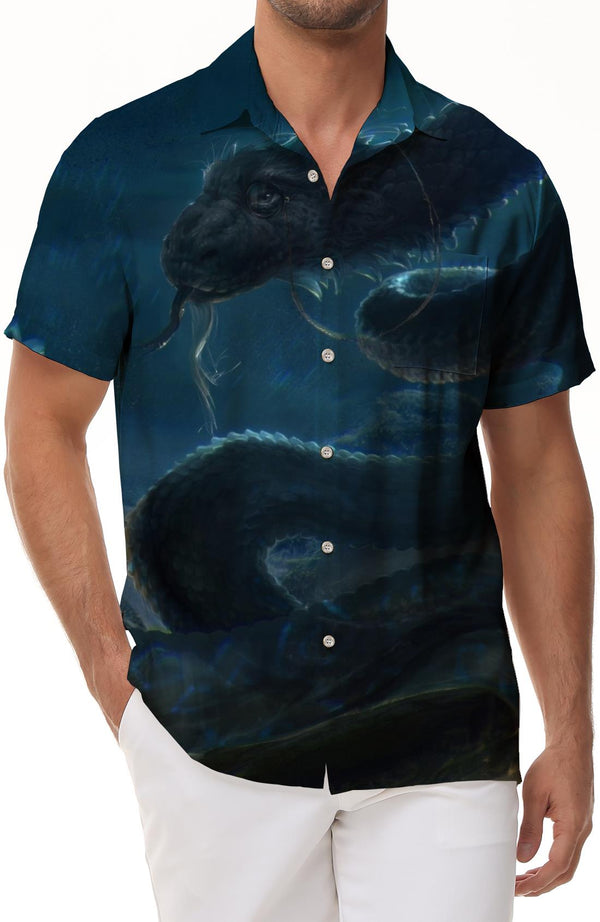 Snake 3D Shark Printed Short Sleeve Shirt Summer Cool Clothes Daily Casual Style Leisure Street New Cool Men