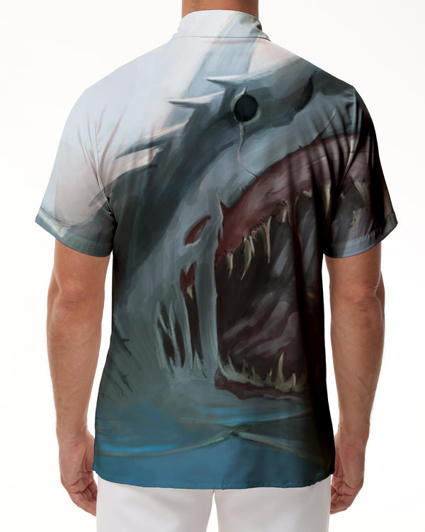 
Ocean Overlord Lazy Men's Short Sleeve Shirt Summer Beach Style Loose Casual Men's Short Sleeve Shirt Holiday Beach
                