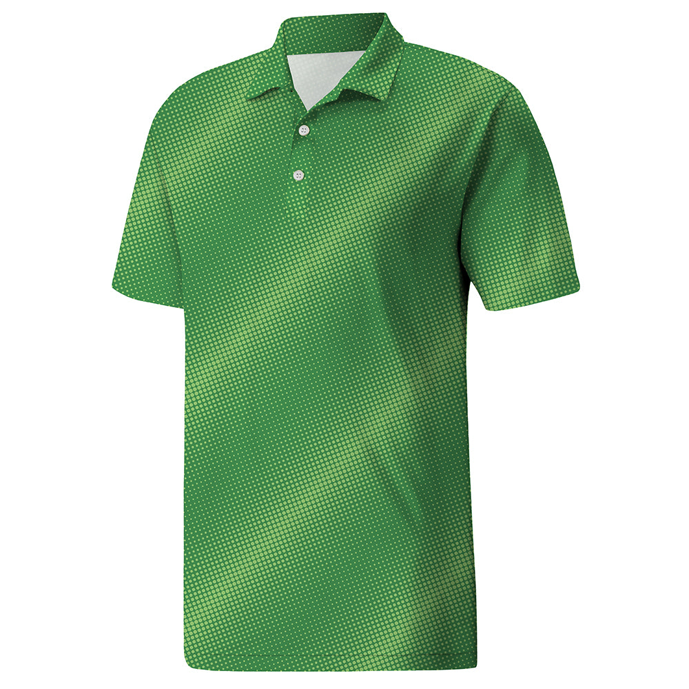 Men’s Solid Green Stretch Polo Shirt for Work and Golf – Flexible Fit, Easy Care