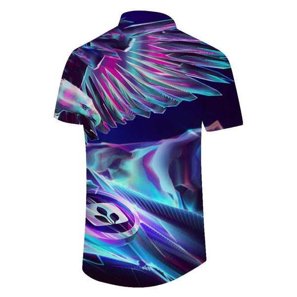 
Men's Summer Mixed Color Abstract Shirt Lightweight Short Sleeve Button Shirt Casual Fashion Wear
                