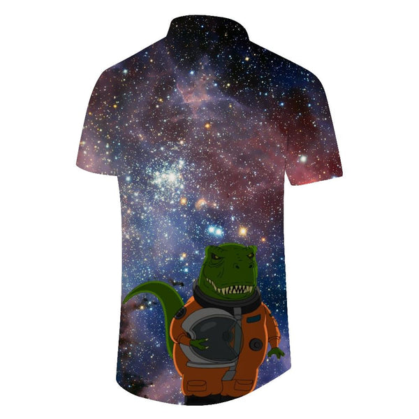 
Dinosaur 3D Printed Casual Men's Tops Casual Fashion Animal Simple Short Sleeve Hawaiian Lapel Button Pocket Short Sleeve Clothes
                
