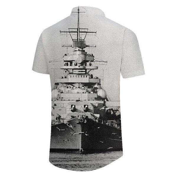 
WWII aircraft carrier gray breathable comfortable fashion Hawaiian tropical men's casual daily street outdoor
                