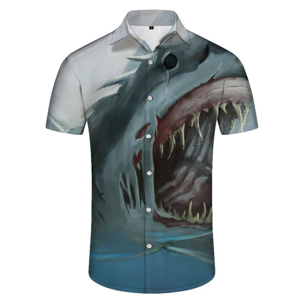 
Ocean Overlord Lazy Men's Short Sleeve Shirt Summer Beach Style Loose Casual Men's Short Sleeve Shirt Holiday Beach
                