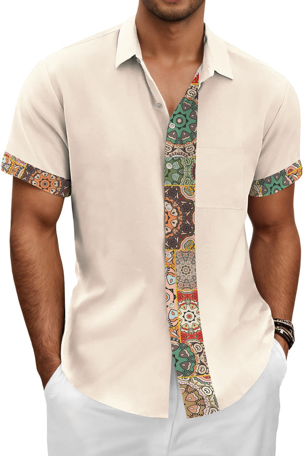 Hawaiian Shit for Men Beach Summer Mens Buton Down Short Sleeve Shit Tropical Vacation Casual Clothes