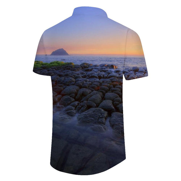 
Beach Rock Hawaiian Button Shirt Print Pattern Men's Casual Outdoor Daily Travel Short Sleeve Shirt Fashion
                