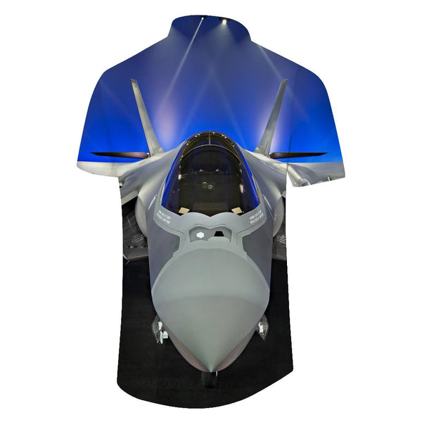 
Model White Airplane Hawaiian Shirt Mens Fashion Button-Up Beach Shirt Short Sleeve Summer Casual Shirt Loose White
                