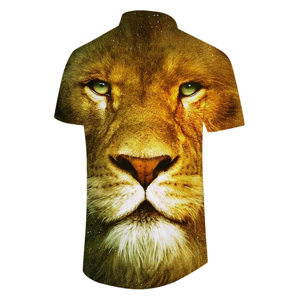
Jamaican Reggae Lion Hawaiian Shirt Men's Summer Beach Print Short Sleeve Button Shirt
                