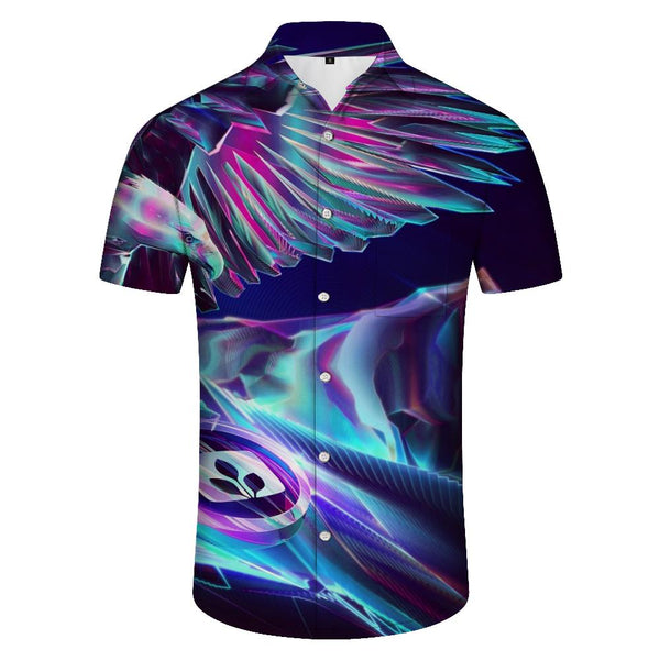 
Men's Summer Mixed Color Abstract Shirt Lightweight Short Sleeve Button Shirt Casual Fashion Wear
                