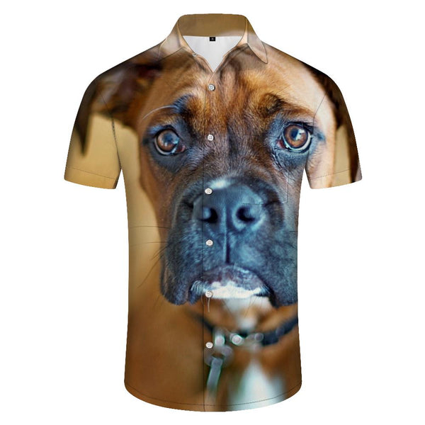 
Popular Fashion Cute Dog Animal 3D Printed Pattern Men's Casual Fashion Cool Simple Holiday Beach Party Tops
                