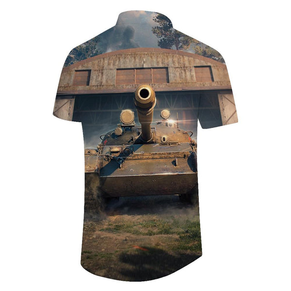 
Game Battle Tank Men's Loose Short Sleeve Casual Daily Sports Street Tops Suitable for Office and Home
                