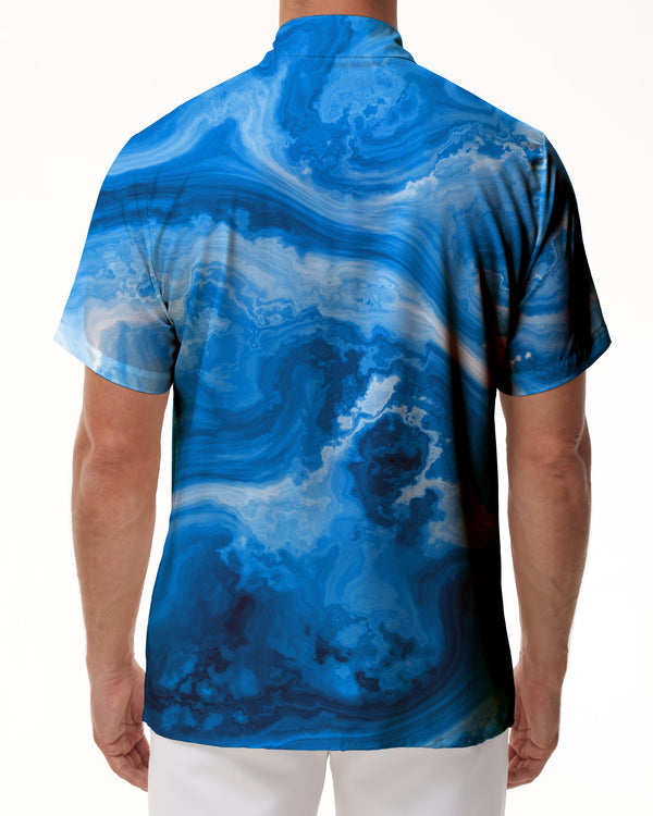 
Blue Art Color Mens Hawaiian Shirt Casual Regular Fit Button Summer Beach Short Sleeve
                