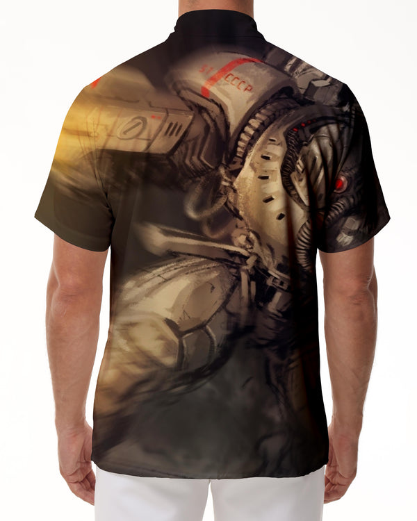 
Tech Robot Printed Hawaiian Shirt Men's Casual Summer Beach Leisure Short Sleeve Button Shirt Vacation
                