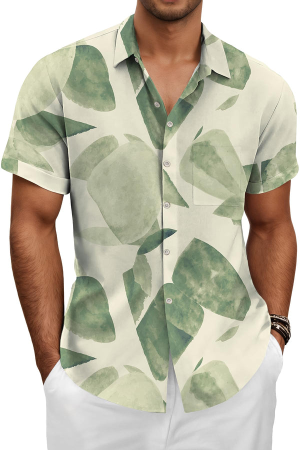 Hawaiian Shit for Men Beach Summer Mens Buton Down Short Sleeve Shit Tropical Vacation Casual Clothes