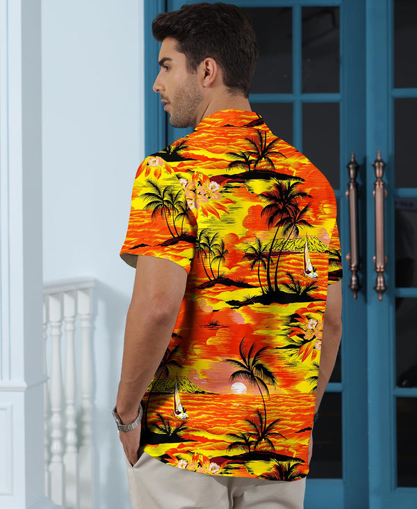 
Hawaiian Shit for Men Beach Summer Mens Buton Down Short Sleeve Shit Tropical Vacation Casual Clothes
                