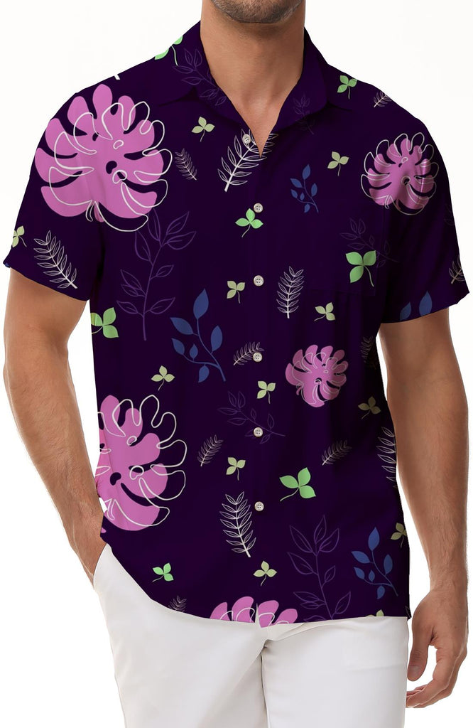 3d digital printing summer beach shirt Hawaiian style pattern print collar short sleeve casual top
