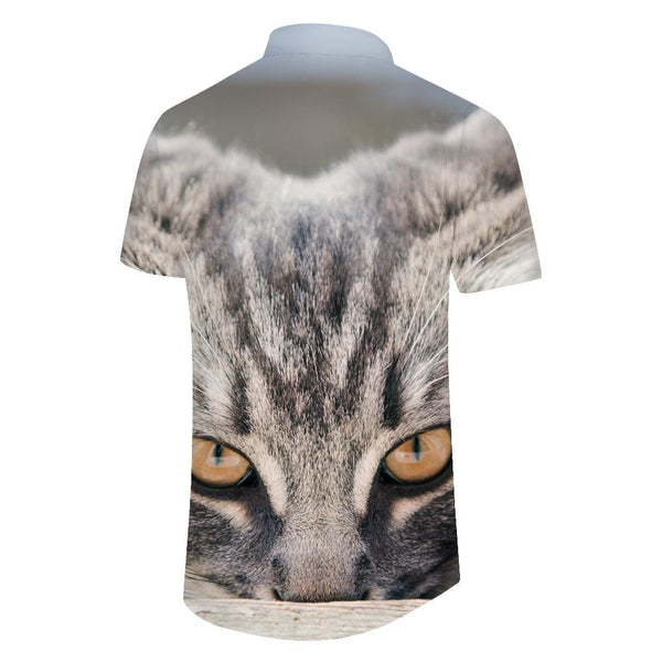 
Casual Cat Print Mens Hawaiian Shirt Tropical Short Sleeve Button Shirt Hawaiian Beach Vacation Shirt Casual Summer Resort Wear
                
