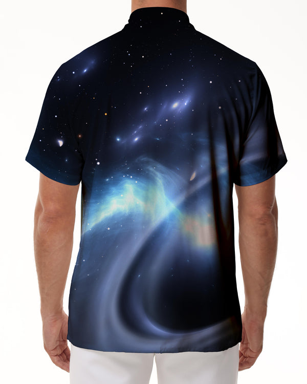 
Men's Loose Casual Everyday Short Sleeve Shirt Blue Tropical Vacation Beach Shirt Hawaii
                