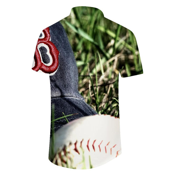
Baseball Field City View Mens Hawaiian Shirt Short Sleeve Button Shirt Tops For Casual Beach Vacation
                