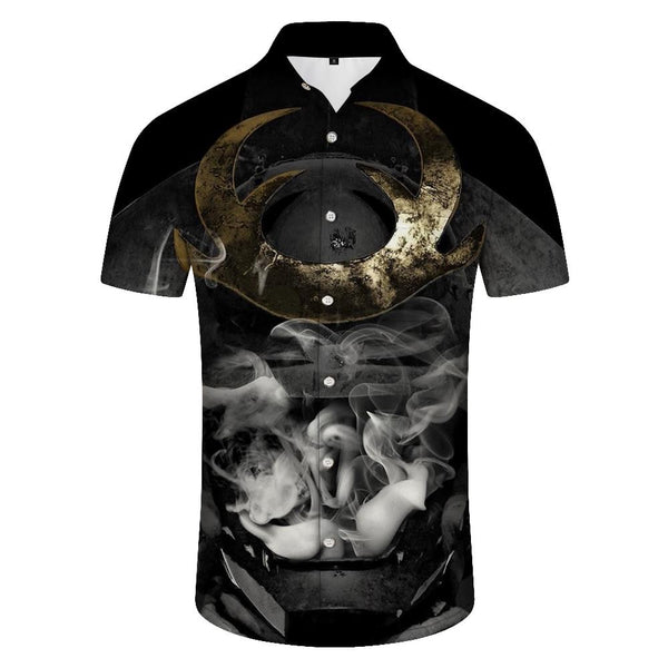 
Hawaiian tropical button is a lapel of men's leisure outdoor outdoor simple daily clothes
                