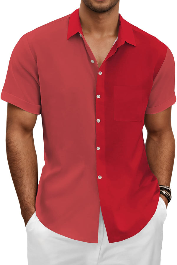 Hawaiian Shit for Men Beach Summer Mens Buton Down Short Sleeve Shit Tropical Vacation Casual Clothes