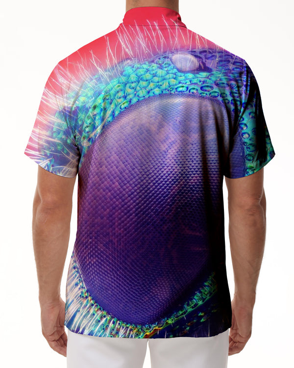 
Abstract Fly Fun Fashion Retro Style Short Sleeve Shirt Men's Short Sleeve Casual Button Shirt Summer Shirt With Pockets
                