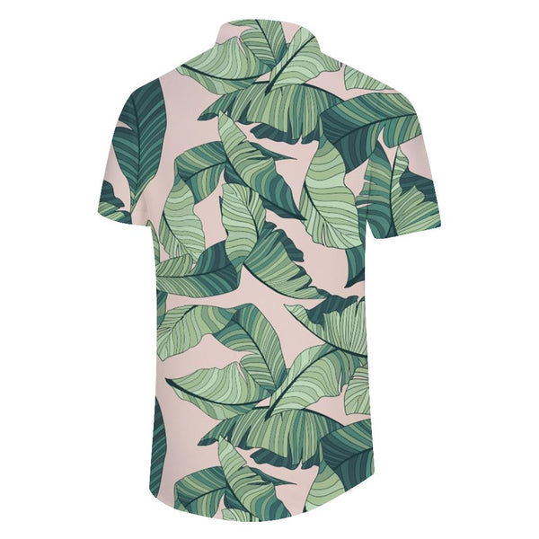
Palm leaf tropical Hawaiian style shirt men's casual loose fashion daily street short sleeve unique personality
                