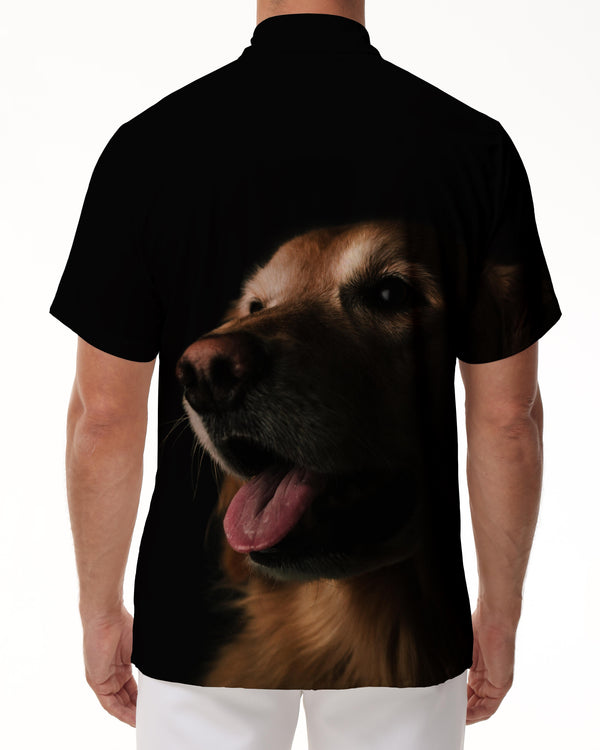 
Golden Retriever Cute Men's Hawaiian Shirt Short Sleeve Holiday Short Sleeve and Casual Tops
                