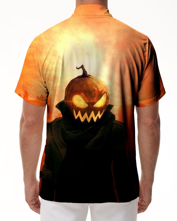 
Lapel Men's Button Shirt Halloween Fashion Print Short Sleeve Thin Lightweight Breathable Shirt Tops
                
