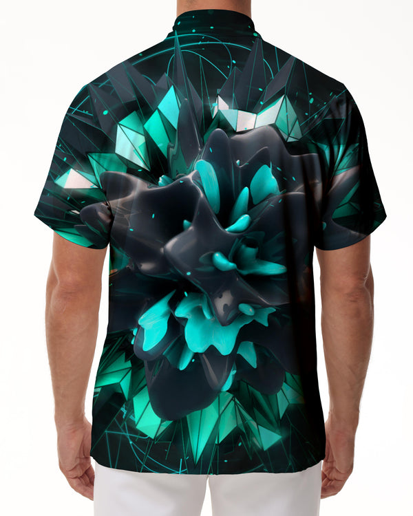 
Abstract Personalized Art Flowers Fashion Print Button Pattern Hawaiian Shirt Men's 3D Printed Short Sleeve Shirt
                