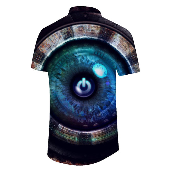 
Retro fun eyes 3d printing men's funny short-sleeved street personality casual loose sports shirt short-sleeved round neck large size summer tops
                
