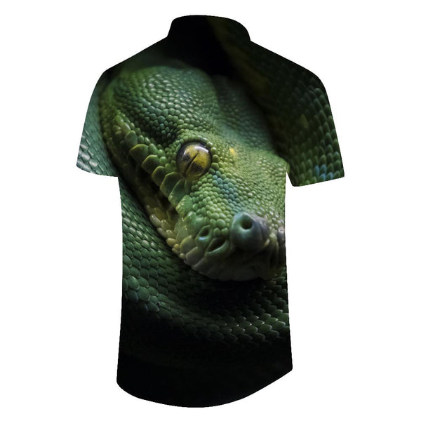 
Snake men's summer shirt short sleeve daily travel fashion casual Hawaiian tropical four seasons beach clothes
                