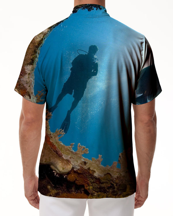 
Scuba Mens Casual Button Down Hawaiian Lapel Cuban Shirt Short Sleeve Button Down Casual Beach Top
                