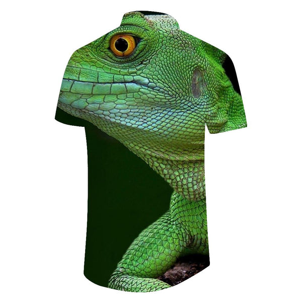 
Reptile Lizard Print Beach Holiday Men's Casual Button Shirt Short Sleeve Summer Beach Shirt Tropical Rainforest
                