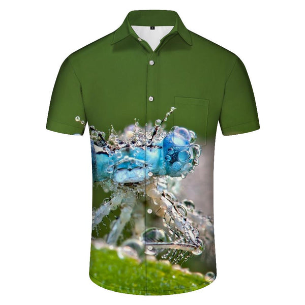 
Animal Men's Short Sleeve Shirt Casual Button Shirt Summer Tops with Pockets
                